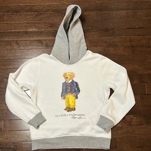 Polo by Ralph Lauren hoodie, Kids M (10-12), White, Gray